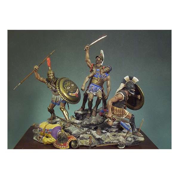 Andrea miniatures 54mm. Sparte 480 Avant JC. Dernier Baroud D'Honneur -figurines à peindre-