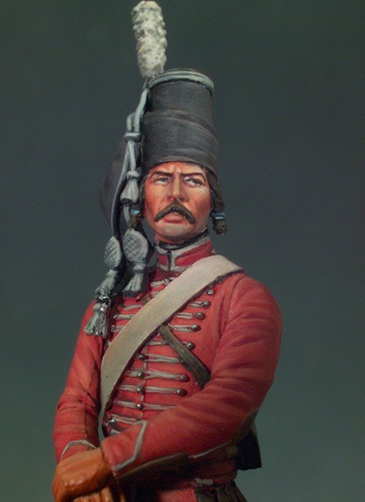 Figurine Andrea Hussard Français 1813 - 54mm - Modèle En Métal à Peindre
