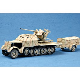  Véhicule semi chenillé Allemand anti aérien 1939-45. Maquette Trumpeter 1/35e