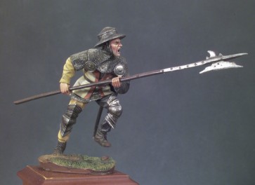 Andrea Miniatures 54mm. Figurine de hallebardier à Azincourt,1415.