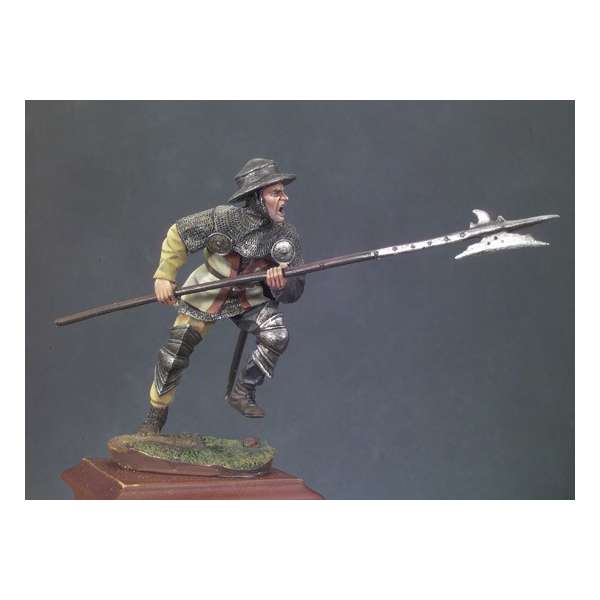 Andrea Miniatures 54mm. Figurine de hallebardier à Azincourt,1415.