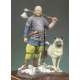 Andrea miniatures,mittelalter figuren 54mm.Wikinger Kriegsherr mit Hund.