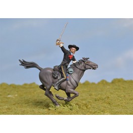Le général Custer à Gettysburg en 54mm peinte par Andrea Miniatures.