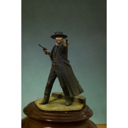 Andrea Miniatures 54mm. Figurine de Wyatt Earp à monter et à peindre en métal blanc.