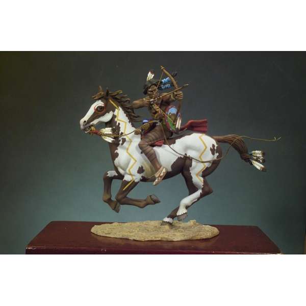 Figurine Andrea Miniatures 54mm. Guerrier Sioux à  monter et à peindre.