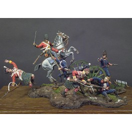 Figurines historiques. Les Guerres Napoléoniennes Scotland Forever, bataille de Waterloo,18-06-1815- Andrea miniatures 54mm.