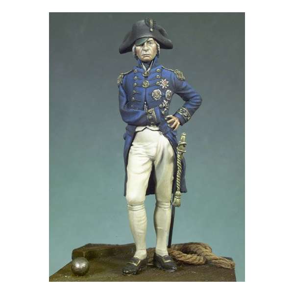 Figurine de  Nelson, Vice-Amiral  à Trafalgarn1805. Figurine Andrea Miniatures 54mm.