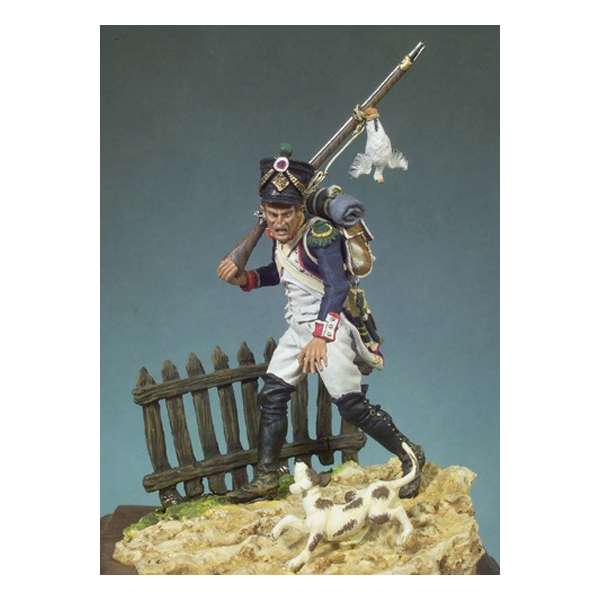 Andrea miniatures,historische figuren 54mm.Voltigeur. 3. Linien-Regiment,1809.