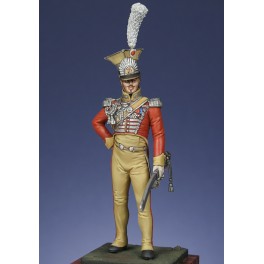 Figurine d'Officier des gardes d'honneur, royaume de Naples 1813. METAL MODELES 54mm.