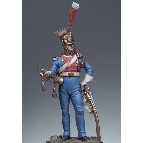 METAL MODELES, figurine de  Trompette de chevau - léger polonais de la Garde 1810 54mm.