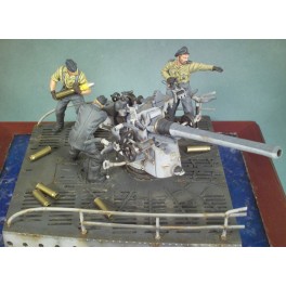 Andrea miniatures,historische figuren 54mm.8,8 Bordkanone mit 3 Mann Bedienung (U-Boot)