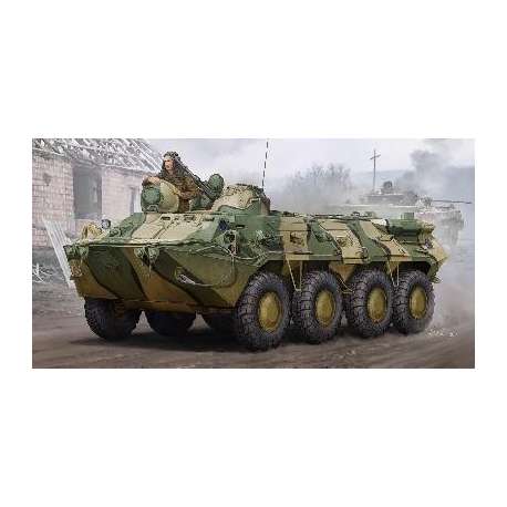 Maquette BTR-80 APC (fin de production) Trumpeter 1/35e. Véhicule Russe de transport de troupe.