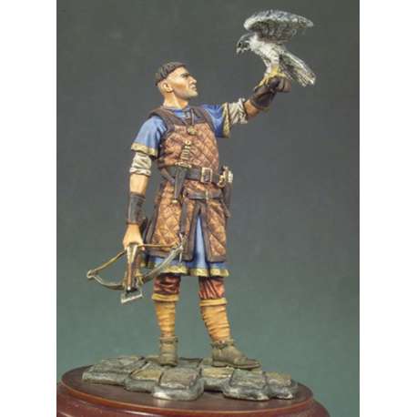 Andrea miniaturen,ritter figuren 54mm.Kriegsherr mit Falken.
