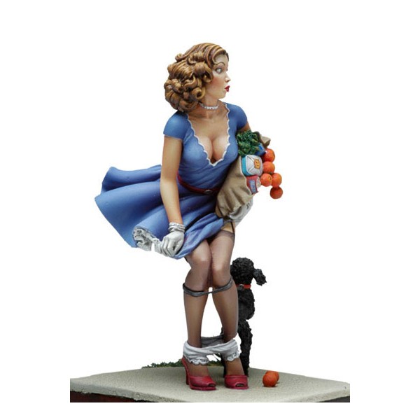 Andrea miniatures,80mm.Black Doggy.Pin up figure kits. 