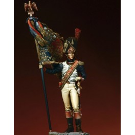 Figurine Pegaso 75mm de Grenadier de la garde porte-étendard  en 1814 à monter et à peindre.