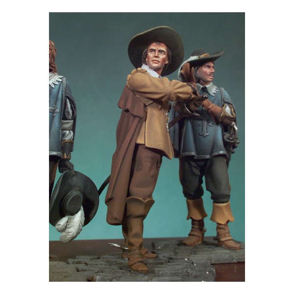 Figurine Andrea Miniatures 54mm Les trois mousquetaires D'Artagnan.