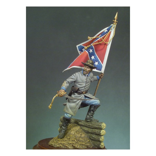 Andrea Miniaturen,figuren 54mm.Standartenträger der Konföderierten.