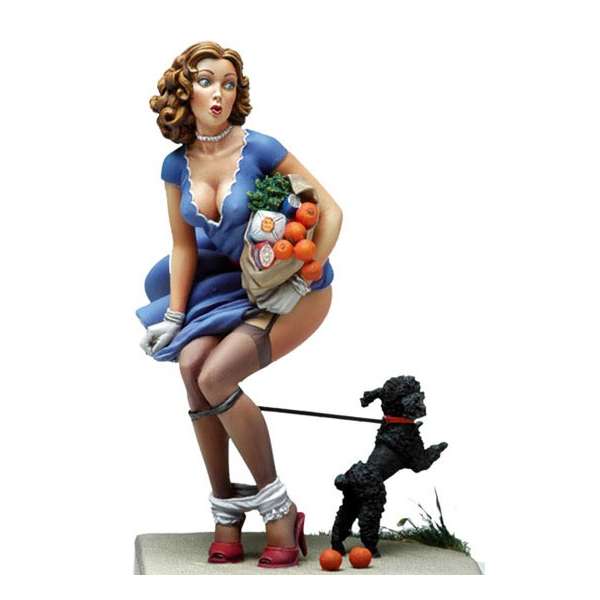 Andrea miniatures,80mm.Black Doggy.Pin up figure kits.