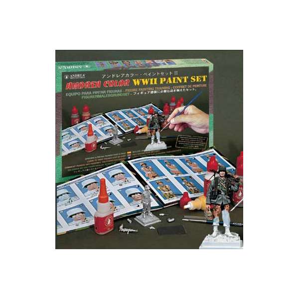 Andrea miniatures,Color Paint Set II with Figure (WWII).