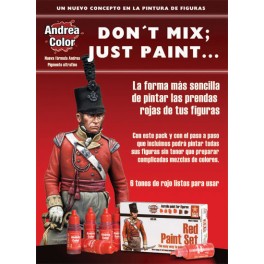 Andrea miniatures.Red Paint Set.
