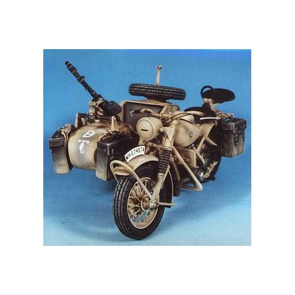 Andrea miniatures,figuren 90mm.BMW R75 Motorrad mit Beiwagen.