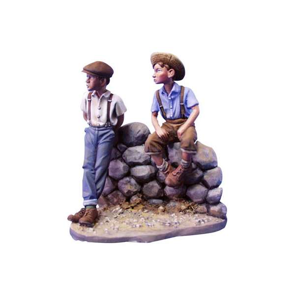 Andrea miniatures,54mm figuren.Lausbuben (2 Figuren).