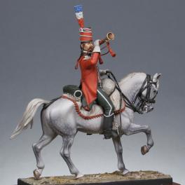Metal Models,54mm,Guide - chasseurs trumpeter 1798 figure kits.