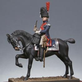 Metal Modeles,54mm,Officer of mounted carabineer. Napoleonic figure kits.