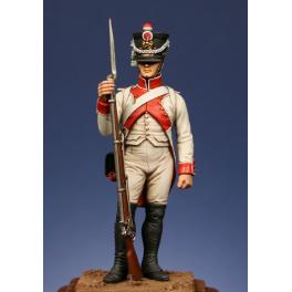 Metal Modeles,54mm,  Fusilier in white uniform 1807. Figure kits.