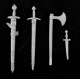 Andrea miniatures,54mm.Medieval weapons figure kits.