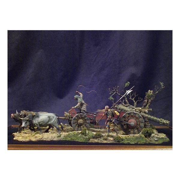 Andrea miniatures,54mm figure kits.Landsknechts artillery train (1525).