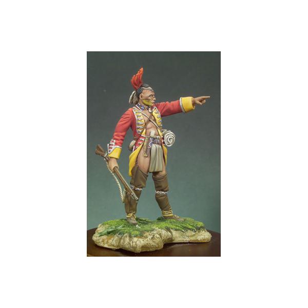 Andrea Miniatures 54mm. Guerrier Mohawk. Figurine de collection à monter et à peindre.