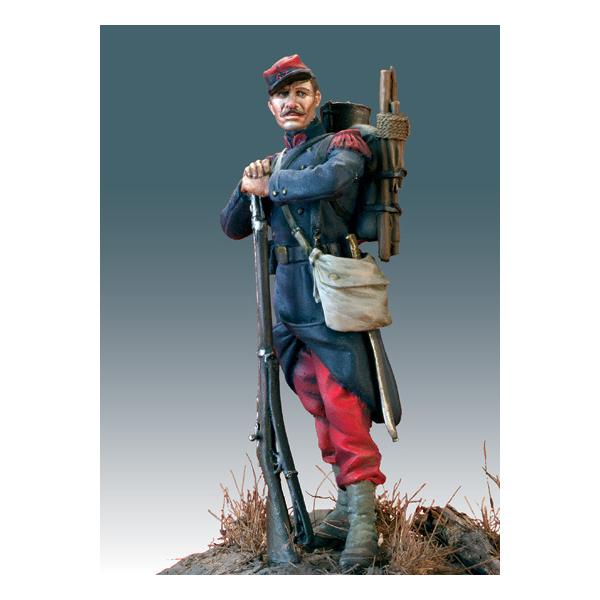 Andrea miniaturen,figuren 54mm.Infanterist,1870.