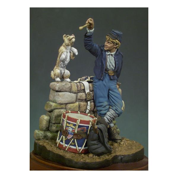 Andrea miniaturen, historische figuren 54mm.Trommler der Nordarmee.