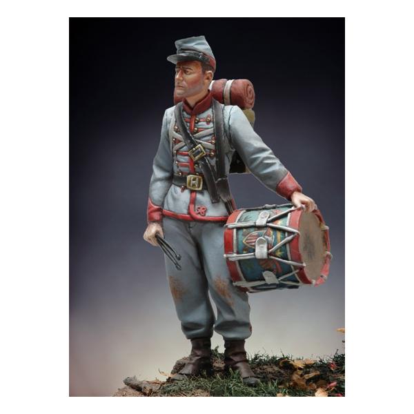 Figurine de la guerre de sécession Andrea Miniatures,54mm Drummerboy 1858.