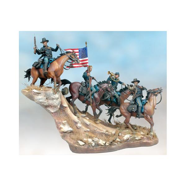 Andrea miniatures 54mm. Fgurines de Cavalerie U.S.1876.