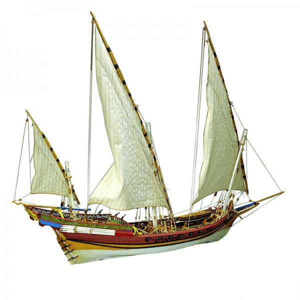 Accessoire maquette bateau : Canon avec chariot bois 30 mm - Amati