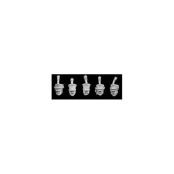 Andrea miniatures,54mm figur.Fünf Köpfe französischer Husaren mit Shako.