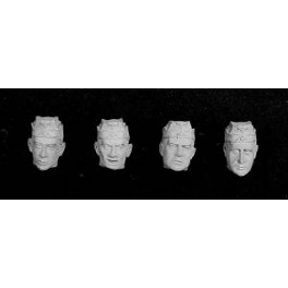 Andrea miniatures,54mm.4 German Heads with Service Cap II.