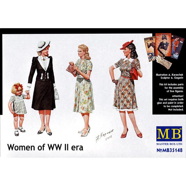 Figurine 1/35e.JEUNES FEMMES EN TENUE DE VILLE - Période 1933/1946 de chez Master Box.