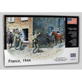 Figurine 2em GM- PARACHUTISTES US & CIVILS FRANCAIS - NORMANDIE  1944  1/35