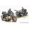 Figurine 1/35e. RECONNAISSANCE MOTOCYCLISTE ALLEMAND 2e Guerre Mondiale - 1 MOTO BMW R-75 . Master Box.