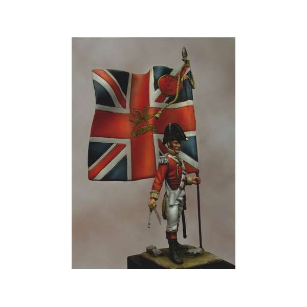 Napoleonic figure.Beneito miniatures,54mm.British Officer with flag, "the Buffs".