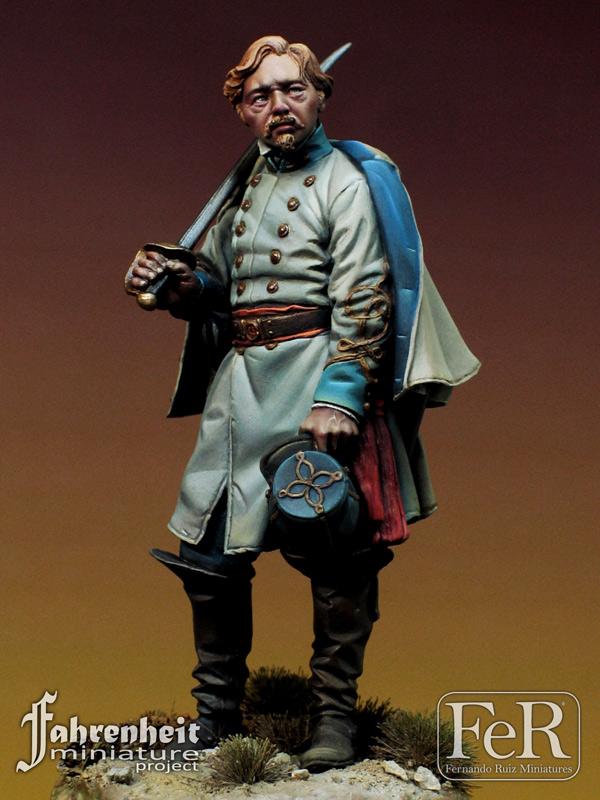 Kit De Modèle De Figurine En Résine 1/35 Officier Confédéré Américain