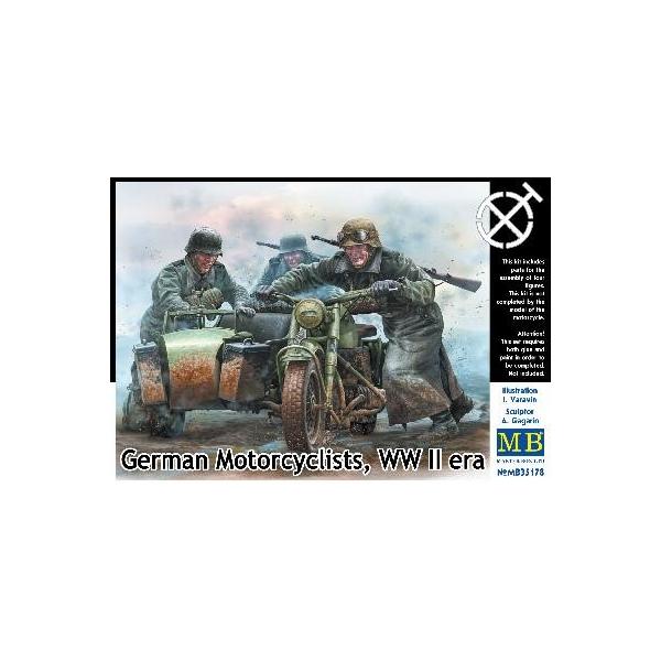 Figurine 1/35ème Master Box, motocycliste Allemand 1942/43.
