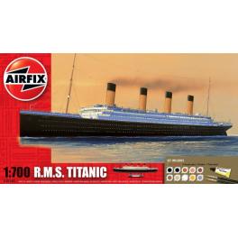 Maquette du Titanic avec peintures au 1/700ème Airfix.