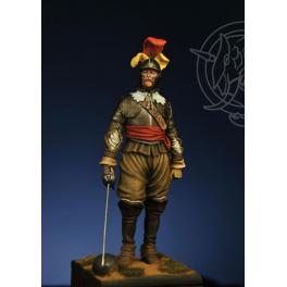 Figurine 75mm Romeo Models, Officier à la bataille Rocroi en 1643.