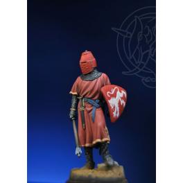Figurine de chevalier du XIIIème siècle 54mm métal.