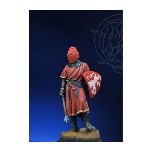 Figurine de chevalier du XIIIème siècle 54mm métal.