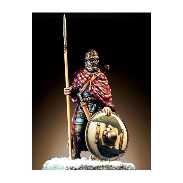 Tin soldier VII in AD 54 mm Anglo-Saxon warrior with a spear figure 